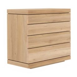commode burger en chene 4 tiroirs ethnicraft