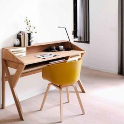 bureau origami en chene creme ethnicraft