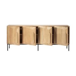 buffet stairs en chêne 4 portes vernis ethnicraft