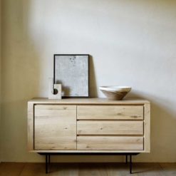 buffet shadow en chene 1 porte 3 tiroirs ethnicraft