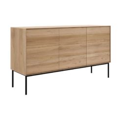 buffet whitebird en chene vernis 3 portes ethnicraft