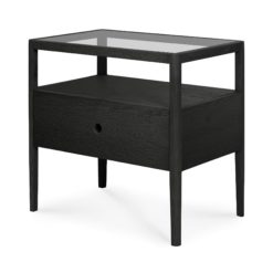 table de chevet Spindle en chêne noir ethnicraft galerie alréenne auray 56