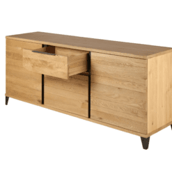 Buffet en chêne, pied en métal, zago, galerie alréenne auray 56