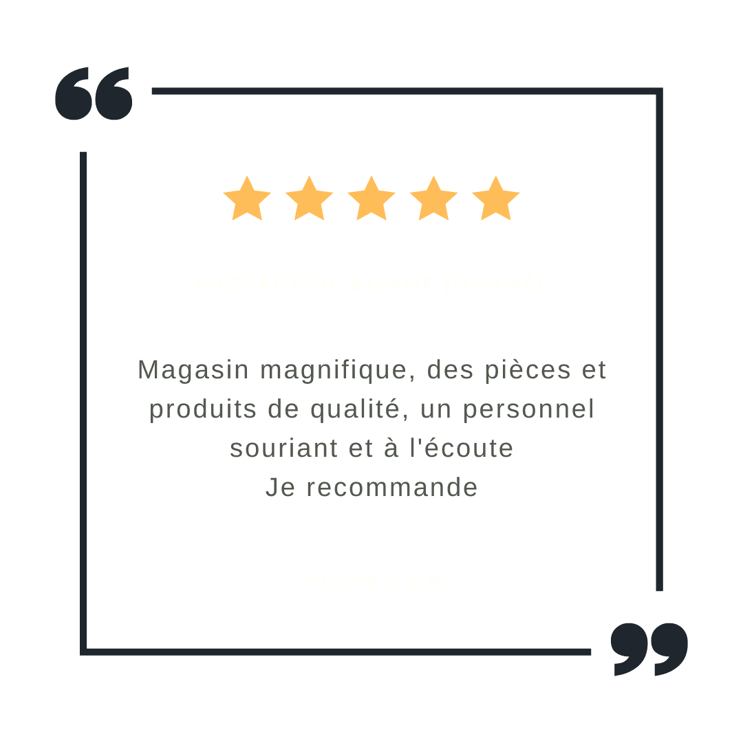 Avis "Magasin magnifique, des pièces et produits de qualité, un personnel souriant et à l'écoute, Je recommande" - galerie alréenne auray 56