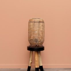 Lampe à poser en rotin - Chehoma galerie alréenne auray 56