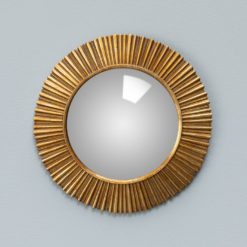 Miroir convexe doré sanctus - Chehoma galerie alréenne auray 56