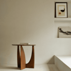 Table d'appoint Geométric teck - Ethnicraft galerie alréenne auray 56
