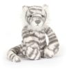 Peluche tigre blanc assis - Jellycat galerie alréenne auray 56