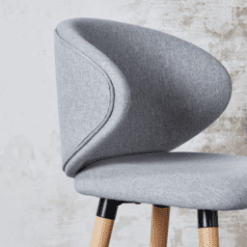 Chaise bar tiago gris / photo - Zago galerie alréenne auray 56