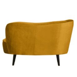 Fauteuil Sara lounge, ocre, orientation gauche - De Eekhoorn galerie alréenne auray 56