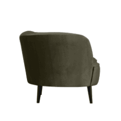Fauteuil Sara lounge, vert chaud, orientation gauche - De Eekhoorn galerie alréenne auray 56