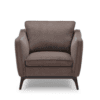Fauteuil Cléo, chocolat, velours côtelé - Zago galerie alréenne auray 56