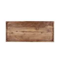 Plateau rectangle Manhattan acacia - Pomax galerie alréenne auray 56