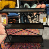 console étagère noir en métal - bonnes affaires galerie alréenne auray 56
