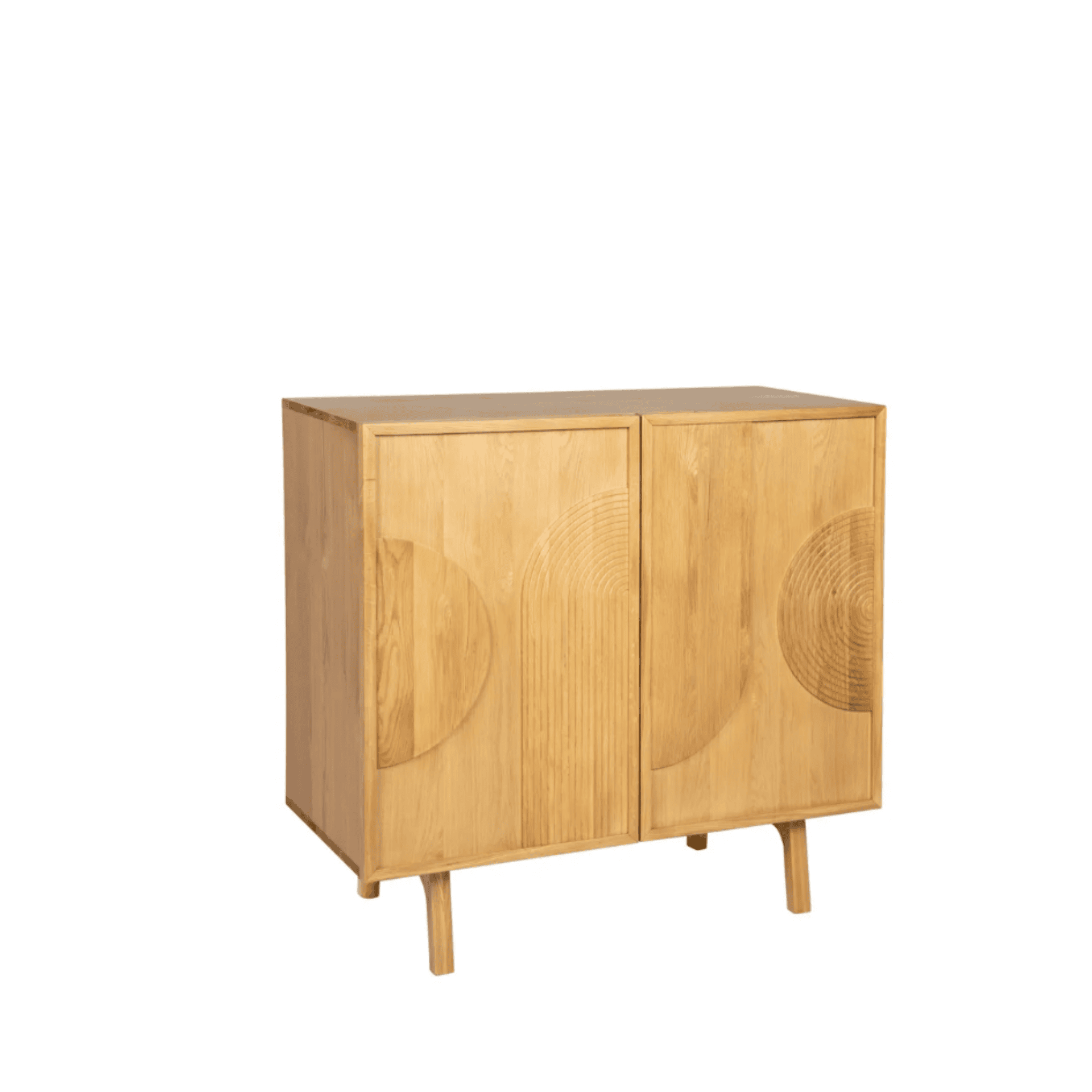 Meuble haut en chêne à motifs, 2 portes – Image 2