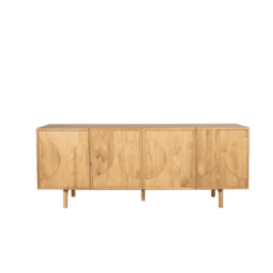 Buffet enfilade en chêne à motifs, 4 portes