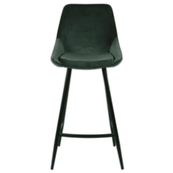 Chaise îlot, velours vert sapin