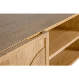Petit Meuble TV en chêne à motifs, 2 portes – Image 4
