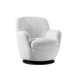 Fauteuil pivotant, blanc