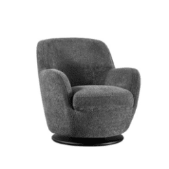 Fauteuil pivotant, gris foncé