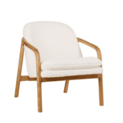 Fauteuil bouclette, blanc