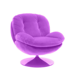 Fauteuil pivotant, Pop lilas