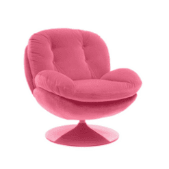 Fauteuil pivotant, Pop rose