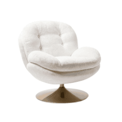 Fauteuil pivotant, Blanc