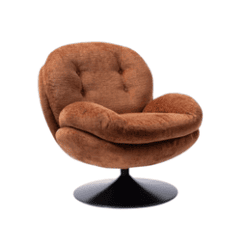 Fauteuil pivotant, Orange brulée