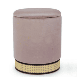 Pouf M, coffre rose