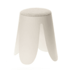 Tabouret empilable, blanc