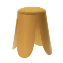 Tabouret empilable, moutarde