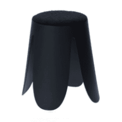 Tabouret empilable, noir