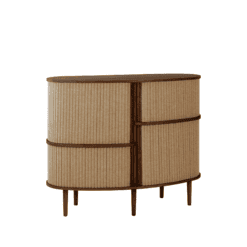 Buffet haut Auda, chêne foncé, Brun
