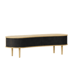 Banc / Meuble TV, Auda, chêne, Charbon