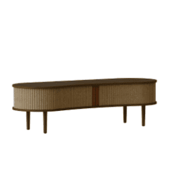 Banc / Meuble TV, Auda, chêne foncé, Brun