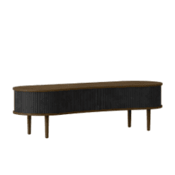 Banc / Meuble TV, Auda, chêne foncé, Charbon