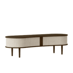 Banc / Meuble TV, Auda, chêne foncé, Sable