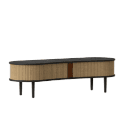 Banc / Meuble TV, Auda, chêne noir, Brun