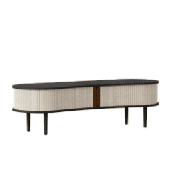 Banc / Meuble TV, Auda, chêne noir, Sable