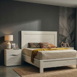 Tête de lit en bois avec rebords