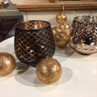 décoration de noël, boules couleur or
