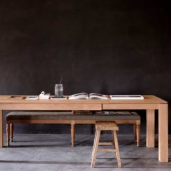 table à rallonge slice en chene ethnicraft