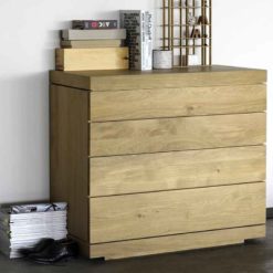 commode burger en chene 4 tiroirs ethnicraft