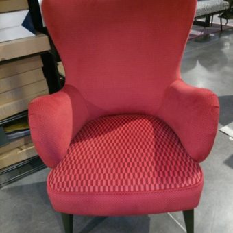 Fauteuil appoint rouge Galerie Alreenne idée cadeau
