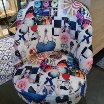 Fauteuil colore patchwork idées de cadeaux