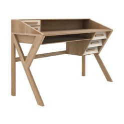 bureau origami en chene creme ethnicraft