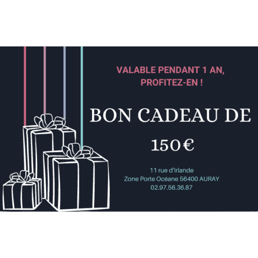 Bon cadeau 150 € galerie alréenne auray 56