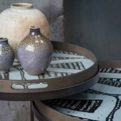 set de tables d'appoint pour plateaux ronds S/L ethnicraft