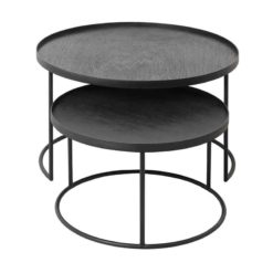 set de tables basses pour plateaux ronds S/L ethnicraft